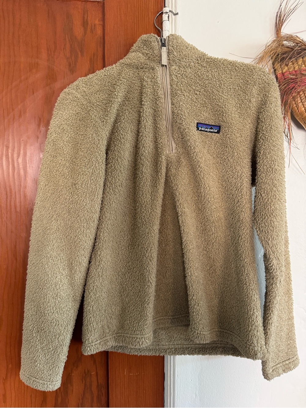 Patagonia Tan Sherpa Half-Zip Pullover